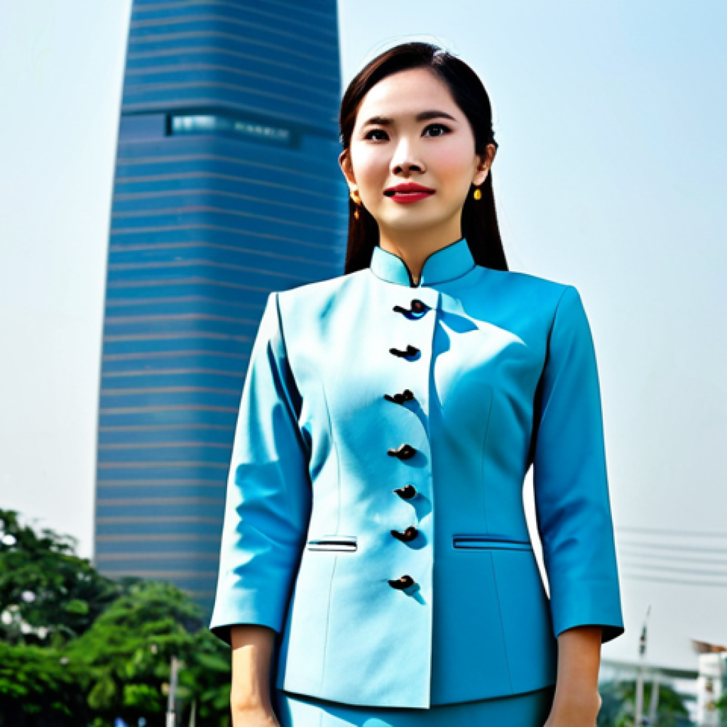 보안관제센터 실무에 필요한 스크립팅 언어 - **

A professional businesswoman in a tailored Ao Dai (traditional Vietnamese dress), standing confi...