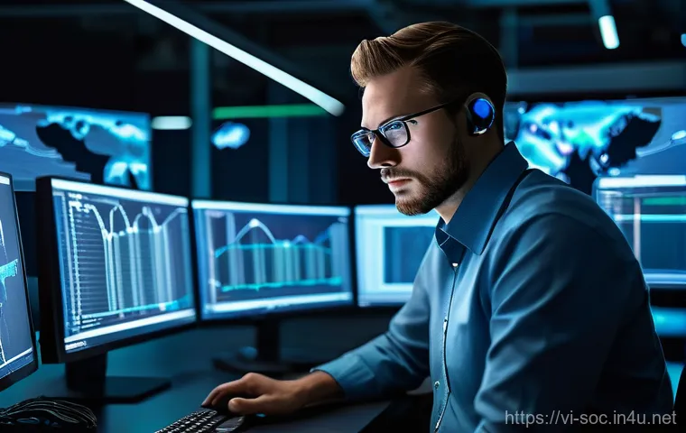 보안관제센터 운영 KPI 설정법 - **Prompt:** A diverse team of cybersecurity analysts, wearing professional, modern business casual a...