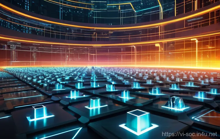 보안관제센터에서 사용하는 보안 툴 - **Prompt:** A visually stunning, futuristic digital fortress protecting a vibrant network. The scene...